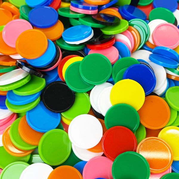 1000 Pcs 10 Colors 2 cm Plastic Math Chip