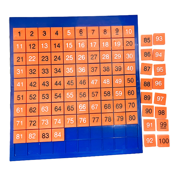 Plastic Montessori Math Hundred Board Set