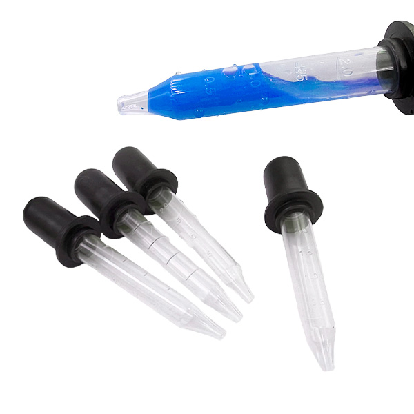 20 Pcs Plastic 2ml Eye Droppers with Bulb Tip
