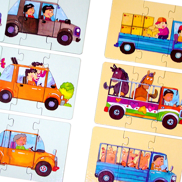 Head to Tail Car's Magnetic Puzzle Set