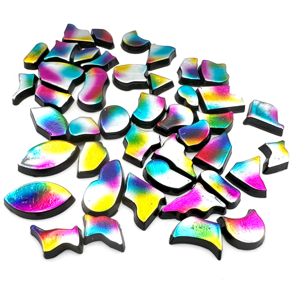 200g 1cm Plastic Irregular Blur Iridescent Mosaic Pieces