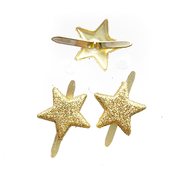40Pcs 9mm Star Gold Glitter Metal Paper Fastener Split Pins