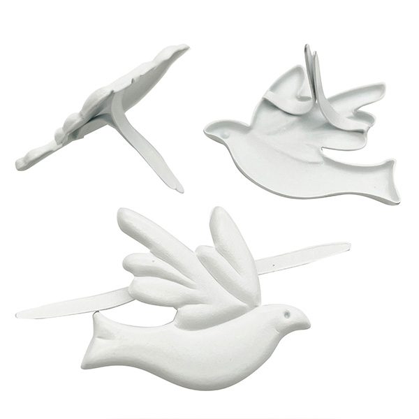 50Pcs 20x12mmL White Dove Metal Split Paper Fasteners