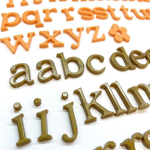 1.5cm Small Plastic Scrapbook Letters (80Pcs)